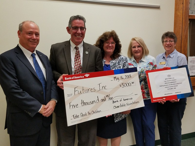 FUTURES FOUNDATION’S TSIC PROGRAM RECEIVES $5,000 FROM BANK OF AMERICA
