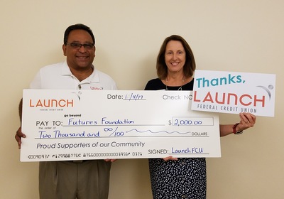Launch Federal Credit Union donates $2,000 to FUTURES Foundation