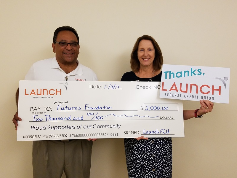 Launch Federal Credit Union donates $2,000 to FUTURES Foundation